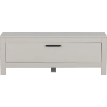 Televizní stolek Světle šedý TV stolek z borovicového dřeva 120x45x40 cm Bonk – WOOOD ID_1600330