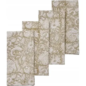 Prostěradlo Sada ubrousků 4 ks BUNGALOW bavlněné elegantní 45 x 45 cm