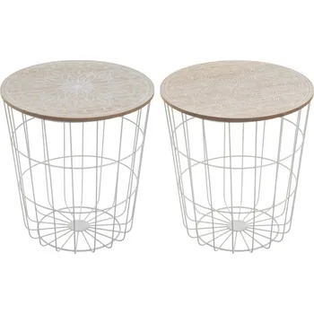 Konferenční stolek Kulaté odkládací stolky v sadě 2 ks ø 40 cm – Casa Selección ID_1707626