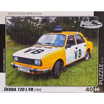 Puzzle Puzzle KB Barko s.r.o. 40 dílků, papírové - EDICE RETRO-AUTA