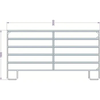 Panel ohradní TEXAS pozink, 6 příček, výška 1,6 m, řetízek, délka 3 m - 1 ks
