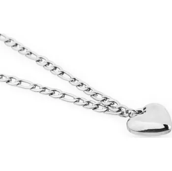 Náhrdelník franco bene Řetězový náhrdelník s přívěskem srdce - stříbrný