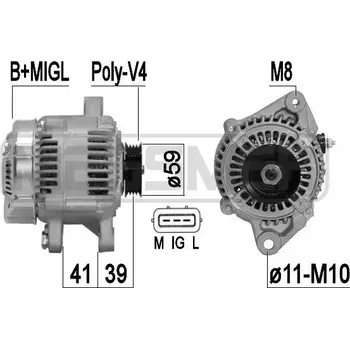 Alternátor ERA Alternátor ERA 209377A + DOPRAVA ZDARMA!