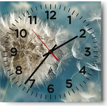 Hodiny Nástěnné hodiny do obýváku 40x40 Natura Tiché hodiny na skle Bez hlučný