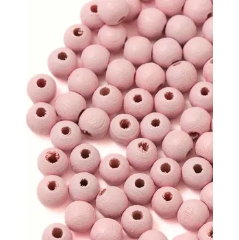Korálek EU Korálek dřevěný 8mm růžová 814L