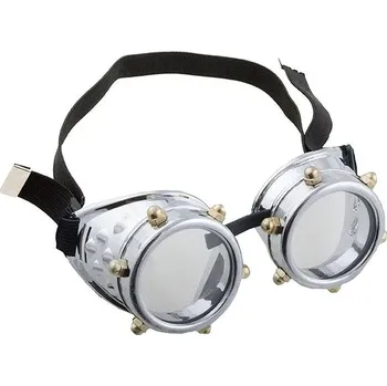 Karnevalová maska Funny Fashion Brýle steampunk stříbrné