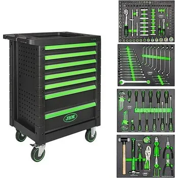 Montážní dílenský vozík s ručním nářadím JBM 53904 (7 zásuvek)