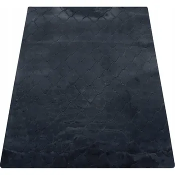 Koberec KOBEREC SHAGGY DO OBÝVACÍHO POKOJE LOŽNICE CHLUPATÝ SILNÝ 3D MODRÝ RABBIT 60X100