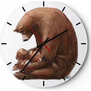 Hodiny Nástěnné hodiny do kuchyně 30x30 Pro děti Skleněné hodiny do obýváku Tiché