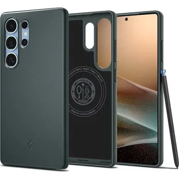 Pouzdro na mobilní telefon Spigen Thin Fit MagSafe kryt Samsung Galaxy S25 Ultra zelený
