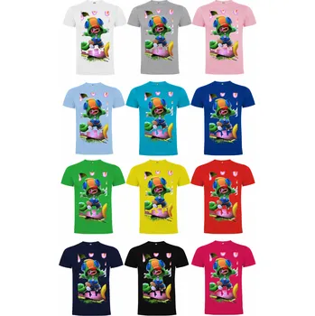 Tričko Brawl Stars Leon Wallpaper Barva: Nebesky modrá/Světle modrá, Velikost: 134/140 - 9/10let