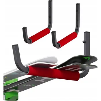 Věšák STĚNOVÝ REGÁL ŽEBŘÍK NA LYŽE SNOWBOARD SUP DŘEVĚNÝ