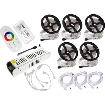 LED osvětlení SADA LED PÁSEK 25m RGB + BÍLÁ 5050 DÁLKOVÝ OVLADAČ