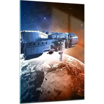 Obraz Obraz na skle do obýváku ložnice 50x70 kosmos foto obrazy na zeď sklo