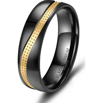 Prsten MARRYA® Snubní prsten BLACK TITANIUM - velikost 70 - BT-03P-70