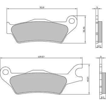 Brzdová destička RMS brzdové destičky 225103690 přední homologated organic