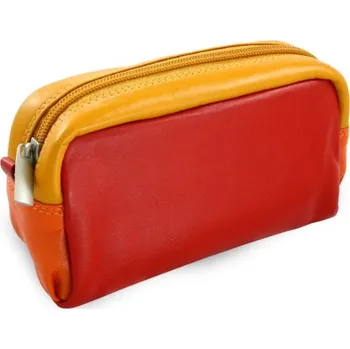 Organizér na kosmetiku Arwel multičervená dámská kožená etue 611-0395 Mred/nap