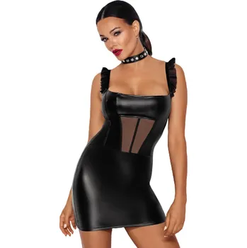 Dámské erotické šaty Šaty Noir HANDMADE F257 černé XL - s kupónem KUP15 cena 1104 Kč + extra diskrétní expedice