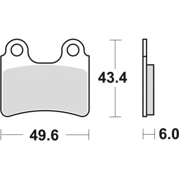Brzdová destička brzdové destičky, BRAKING (semi-metalická směs SM1) 2 ks v balení M501-164