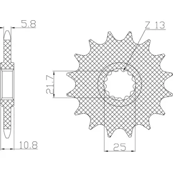 Řetězová sada pro motocykl řetězové kolečko pro sekundární řetězy typu 520, SUNSTAR (16 zubů) M291-3072-16