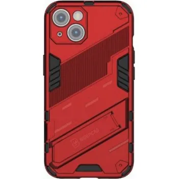 Pouzdro na mobilní telefon Odolný ochranný kryt se stojánkem pro iPhone 14 - červený
