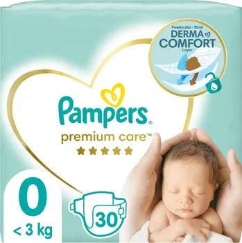 jednorázová plena Pampers Premium Care Newborn velikost 0 <3kg, 30 kusů