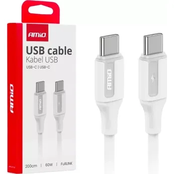 Datový kabel AMiO Kabel 'USB-C na USB-C 60W 200cm FullLINK 03921