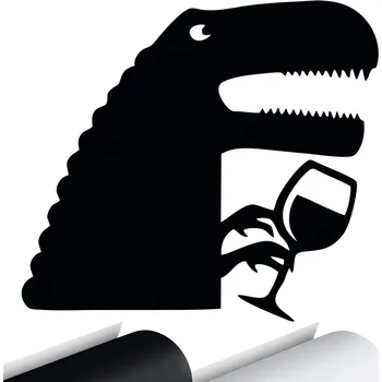 Samolepicí dekorace na vozidlo SAMOLEPKA na auto VINO-SAUR DINOSAURUS 13x15 cm