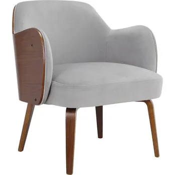 Křeslo Šedé sametové křeslo Haruko - Støraa ID_1501290