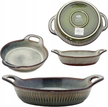 Forma na pečení ŽÁRUVZDORNÁ KERAMICKÁ NÁDOBA FORMA NA PEČENÍ ZAPÉKÁNÍ ø21 cm 0.9L