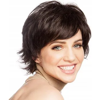 Paruka Paruka krátké syntetické vlasy tmavě hnědá dámská