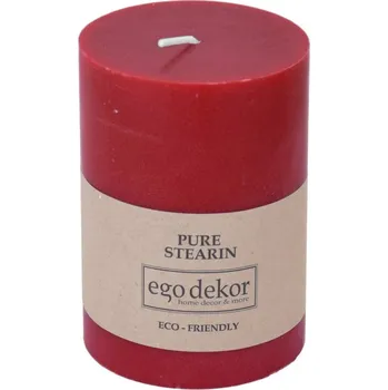 Svíčka Červená svíčka Eco candles by Ego dekor Friendly, doba hoření 37 h ID_1352023