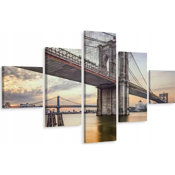 Obraz Vícedílný obraz BROOKLYN BRIDGE New York 3D 200x120 cm