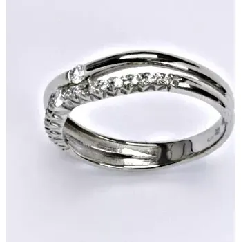 Prsten Stříbrný prsten čiré zirkony - T1406 (Stříbrný prsten se zirkony)