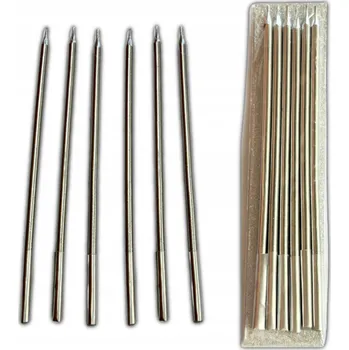 Dortová svíčka Narozeninové svíčky rovné na dort 14 cm stříbrné 6 ks