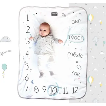 Dětská deka Dětská deka Snap The Moment 100 x 80 cm šedá