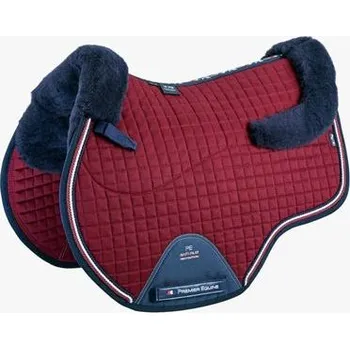 Podsedlová dečka Premier Equine, vínová s modrým beránkem