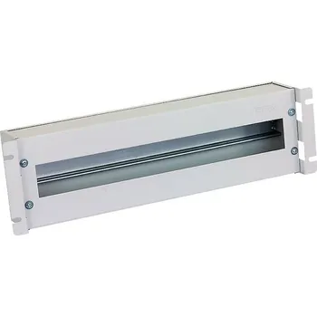 Stavebniny Triton 19" jističová lišta 3U s krytem, DIN, RAL7035
