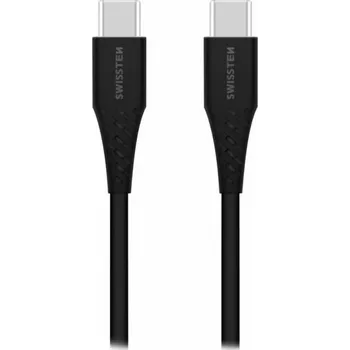 Datový kabel Swissten nabíjecí kabel usb-c / usb-c 1,0 m černý