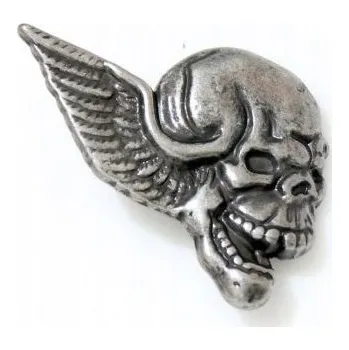 Lebka s křídlem, odznak na šroubek