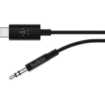 Datový kabel Belkin ROCKSTAR™ USB-C/3,5mm jack kabel, 0,9m, černý
