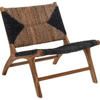 Křeslo Černo-hnědé křeslo s výpletem Grant - Bloomingville ID_1472996