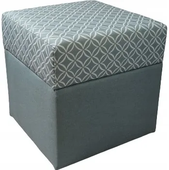 Taburet Modrý čalouněný Taburet Max Mebels