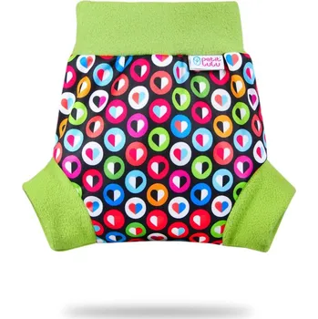 Plenkové kalhoty Barevná srdíčka - pull-up svrchní kalhotky - XL