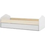 Bílá/přírodní dětská postel v dekoru borovice s výsuvným lůžkem 90x200 cm Estefania – Marckeric ID_1552120
