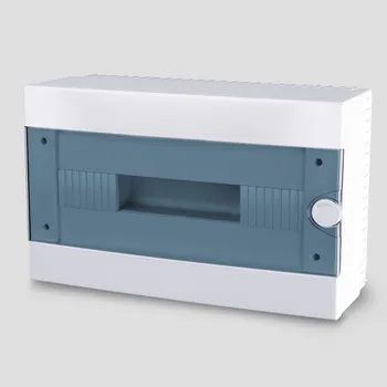 Rozvaděč ARS Modulární rozváděč 16 MOD (16 pojistek), rozvodná skříň pro povrchovou montáž, plastová, průhledná dvířka IP40, 346124