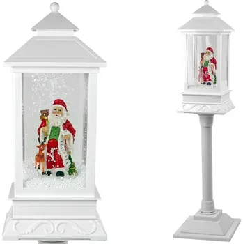 Dětský pokoj Mamido Vánoční dekorace lucerna bílá lampa Santa Claus koledy a světla