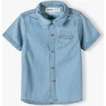 Košile chlapecká džínová a krátkým rukávem, Minoti, horizon 7, Kluk - 158/164