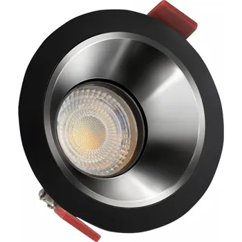 LED vestavné svítidlo FIALE COMFORT GU10 IP20 kruh černé, stříbrný reflektor