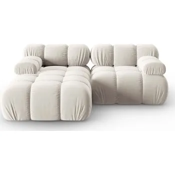 Pohovka Béžová sametová modulární rohová pohovka (levý roh) Bellis – Micadoni ID_1600868